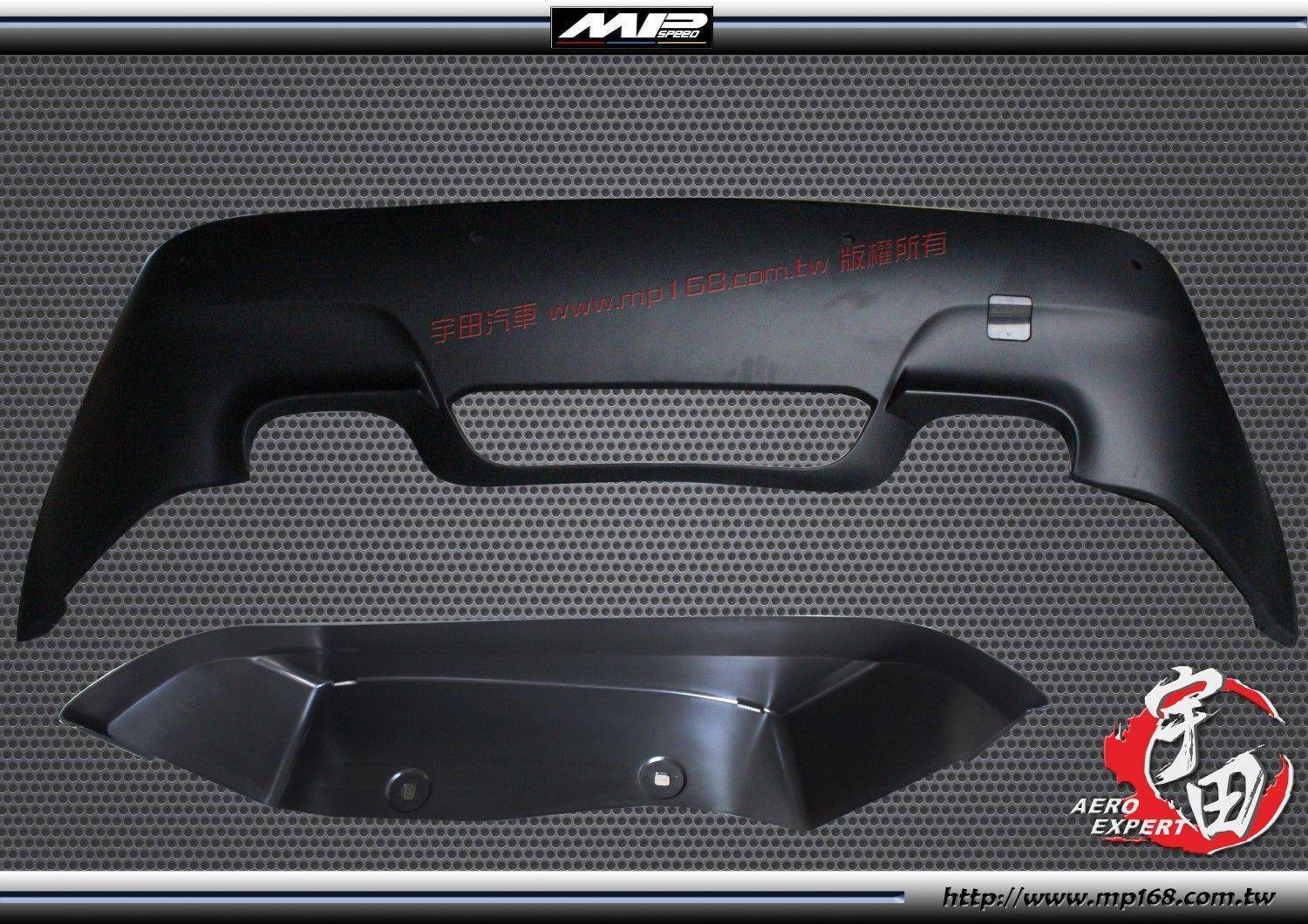 BMW 寶馬  08-09 E60 M5後保桿(雷打孔)-雙出PP