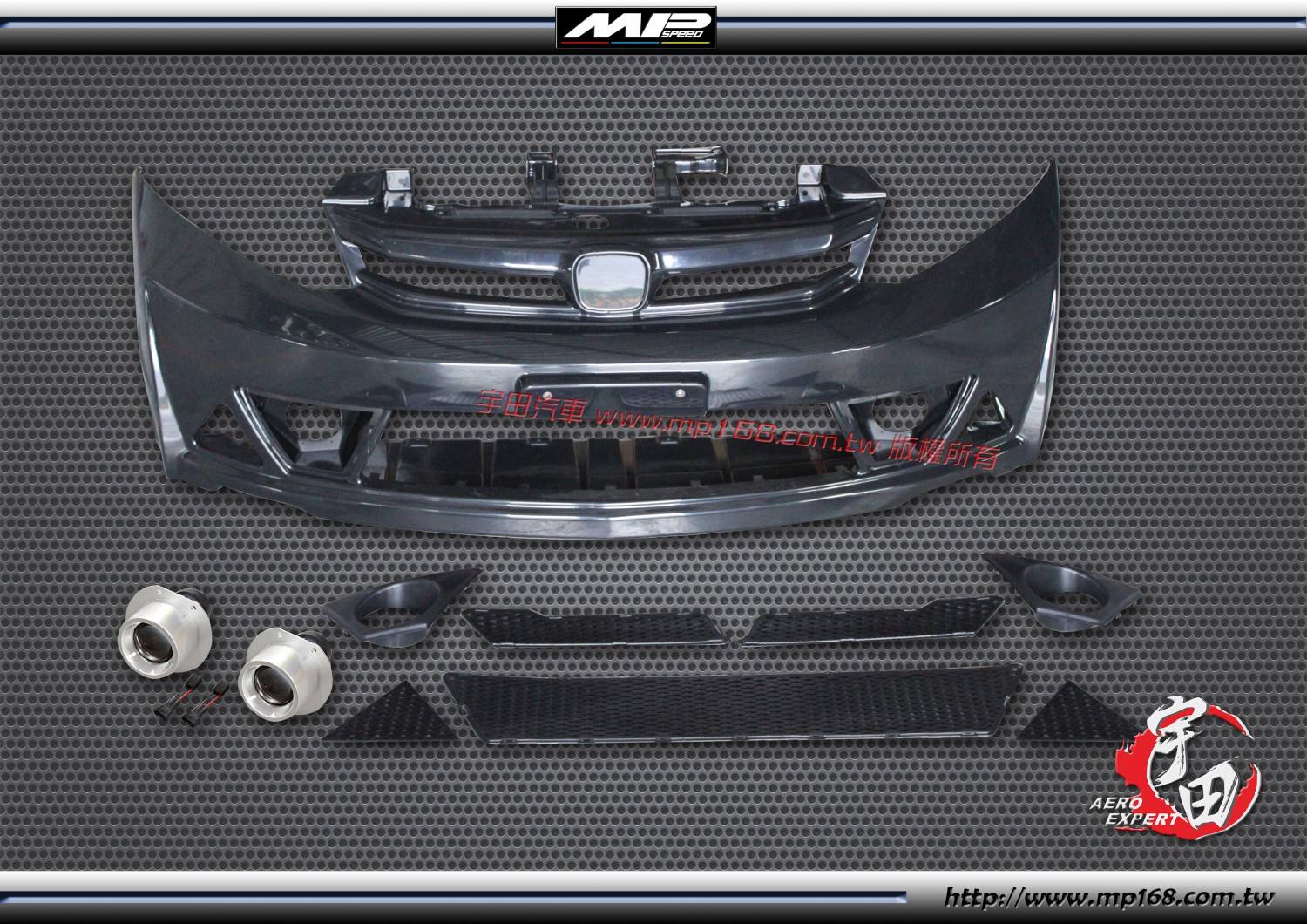 2012-2015 HONDA CIVIC 本田 CIVIC RR式樣前保桿(日規) 含霧燈及配件總成