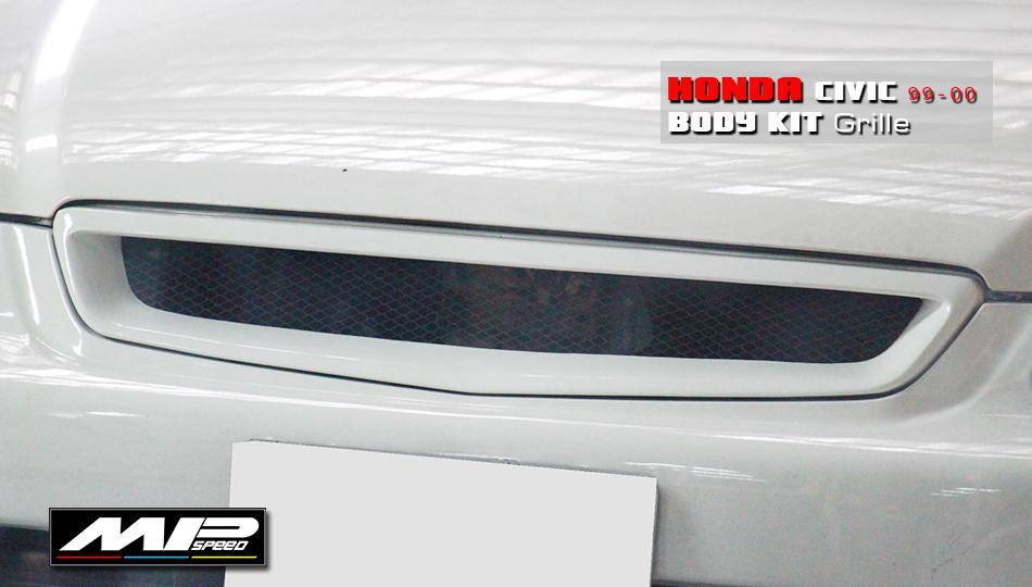 Black Mugen Style ABS Front Hood Mesh Grille For 96-98 Honda Civic 2/3/4 Door