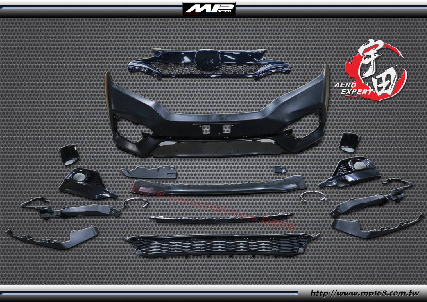 2014-2020 HONDA FIT 本田 FIT 日規 RS樣式 前保桿+後保桿+側裙