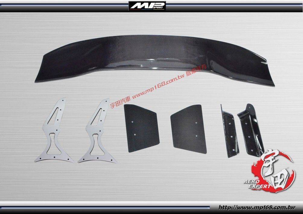 2012-2021 BRZ/86/SCION FRS GT 3D尾翼<br>中板CARBON+L款側板+鋁合金腳架