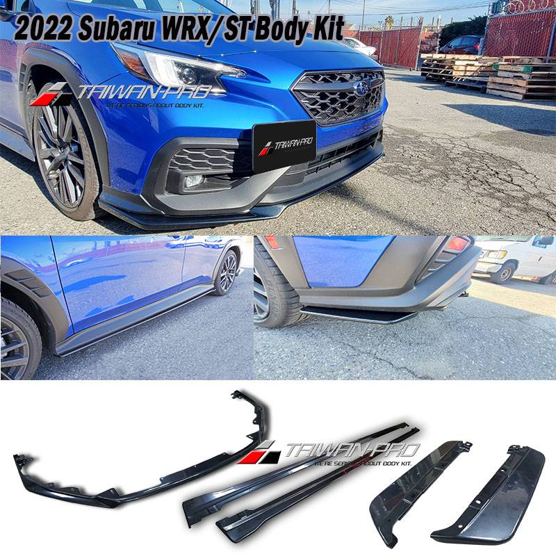 2022 Subaru WRX 4D ST款 前下巴定風翼+側裙+後下巴 +後下整流器ABS 2022 Subaru WRX 4D ST款 前下巴定風翼+側裙+後下巴 +後下整流器ABS