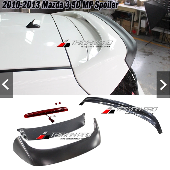2010-2014 Mazda 3 馬自達 3 5D MP款尾翼+LED+MP尾翼飾板 2010-2014 Mazda 3 馬自達 3 5D MP款尾翼+LED+MP尾翼飾板